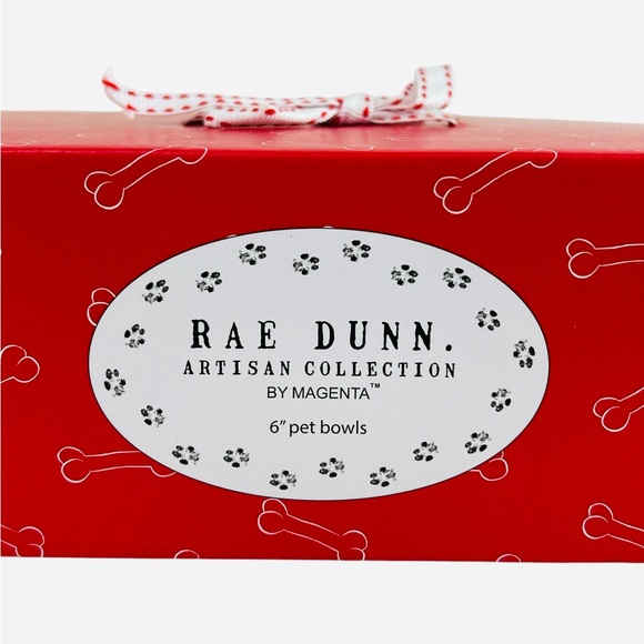 Rae Dunn Holly and Jolly Christmas Dog Cat Bowls Dish Ceramic 4" Gift Box - Picture 5 of 5